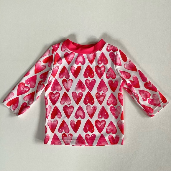 Floatimini Heart Rashguard Two Piece Swimsuit - Picture 2 of 7